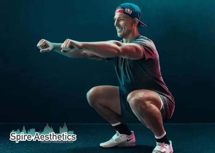 Image of man build leg muscle Southsea through exercise